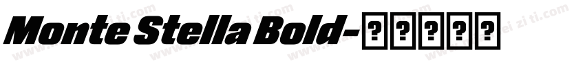Monte Stella Bold字体转换